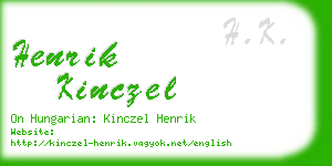 henrik kinczel business card